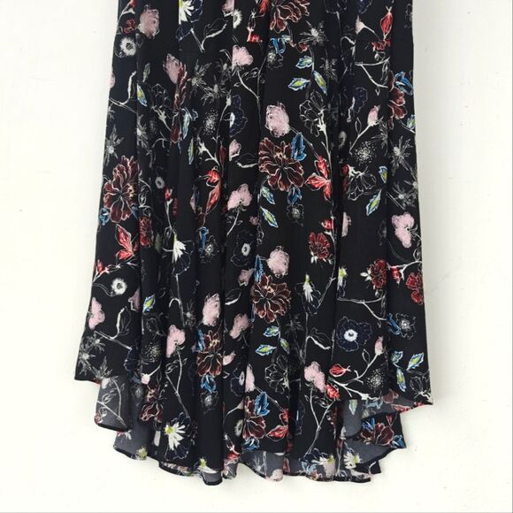 A.L.C. Costello Black Floral Sleeveless Dress Size 4 - Picture 7 of 11